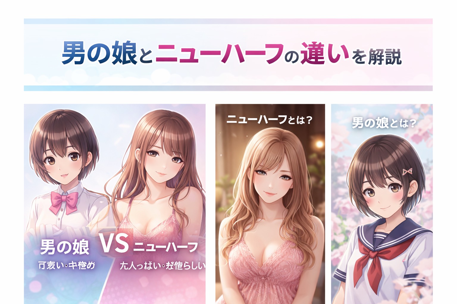 男の娘とニューハーフの違い